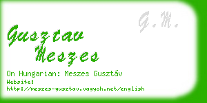 gusztav meszes business card